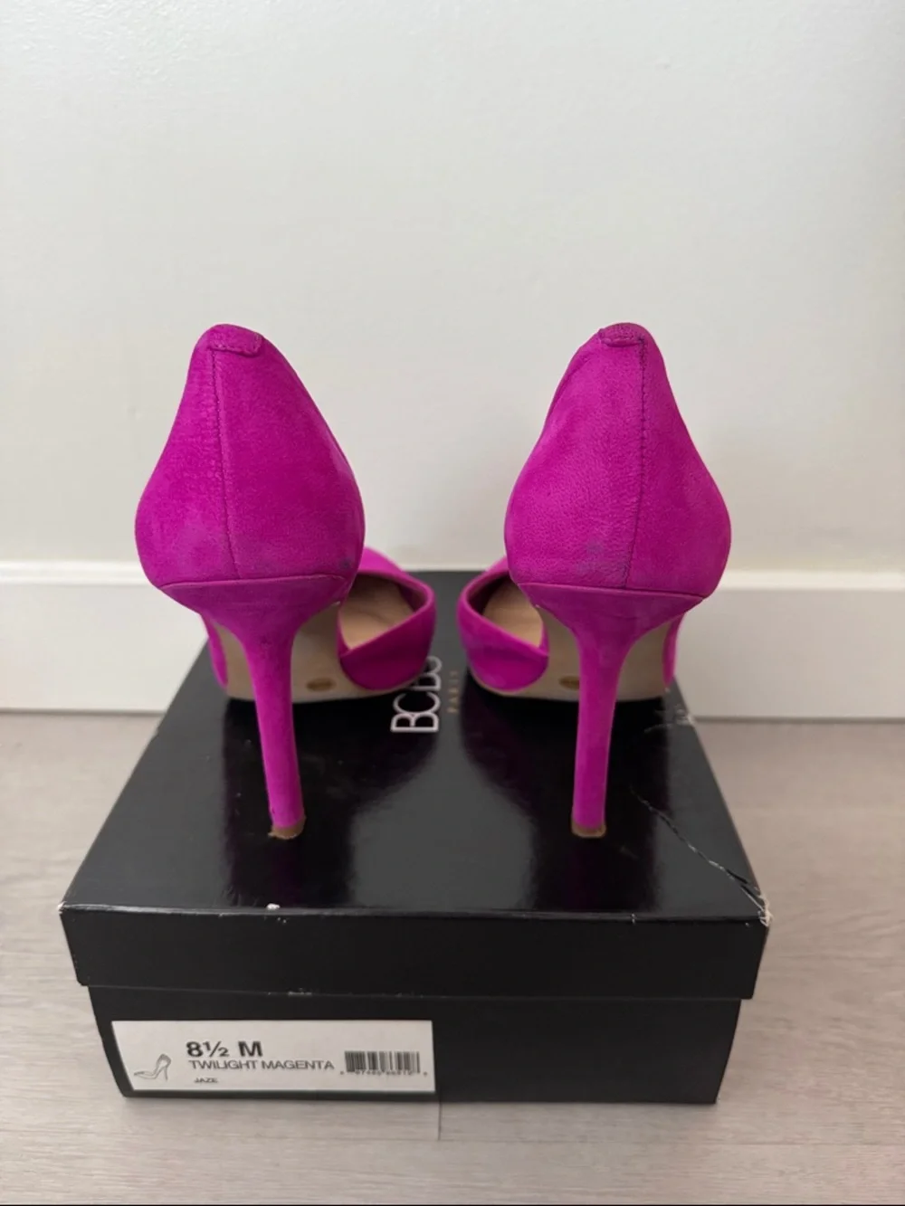 BCBG Jaze Twilight Magenta Pointed-Toe Suede Pump - Picture 5 of 5